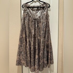 Gary Graham Designer Metallic Silk Phoenix Lurex Dress Eclectic Grunge Unique,S